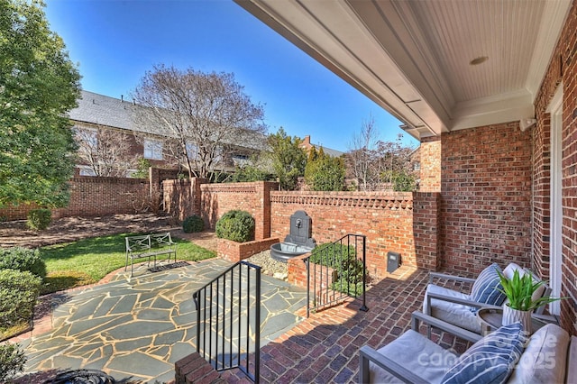 view of patio / terrace with a fenced backyard