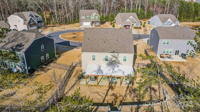 bird's eye view featuring a residential view