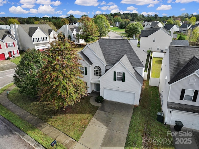 bird's eye view featuring a residential view