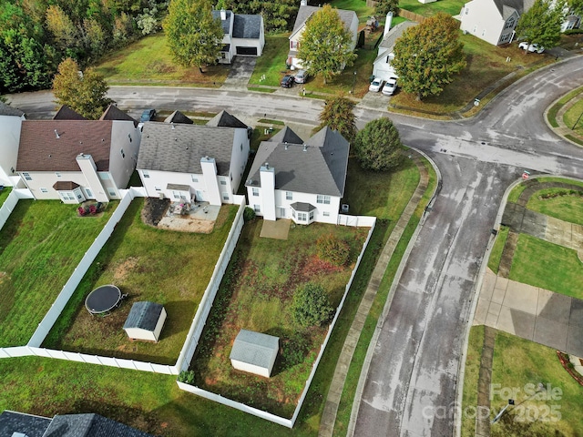 bird's eye view featuring a residential view