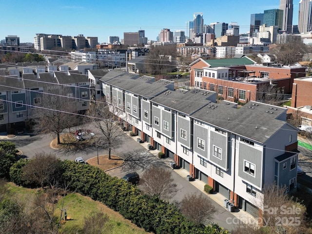 aerial view with a view of city