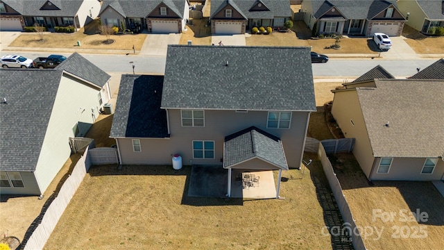 bird's eye view featuring a residential view