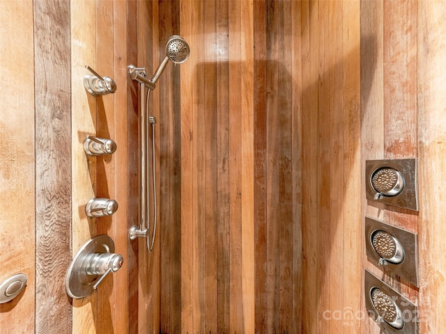 details with tiled shower