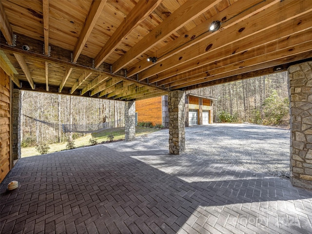 view of patio featuring decorative driveway