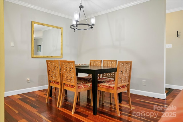 164 Waldsi Ct, Brevard, NC 28712 - dining room with a chandelier, crown molding, and wood finished floors