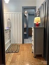 bathroom with wood finished floors