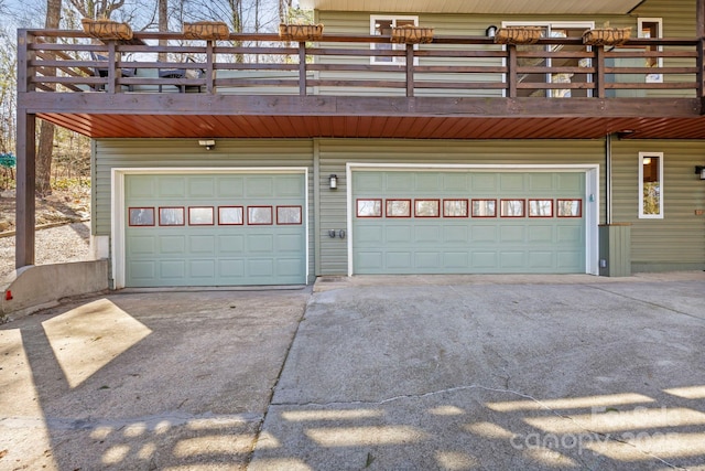 garage with driveway