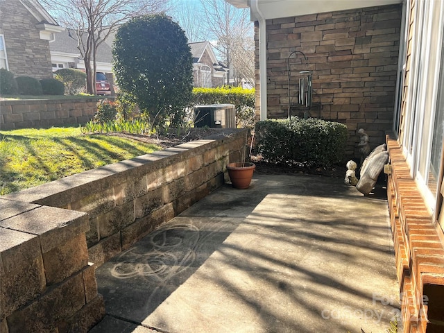 view of patio / terrace featuring central air condition unit