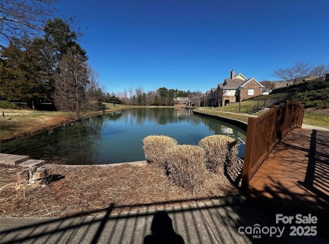 view of water feature