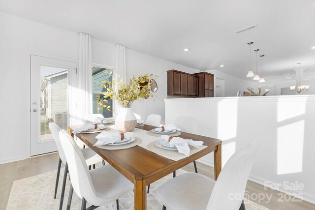 25966 Appleyard Ct Unit 1205, Lancaster, SC 29720 - dining space featuring light wood-style flooring and recessed lighting