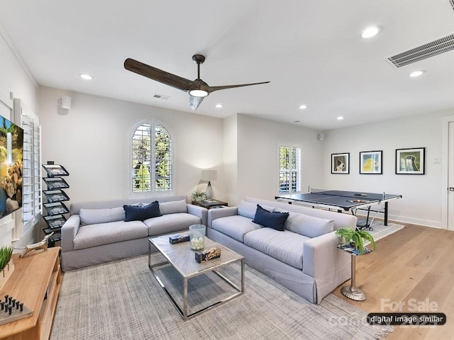 19419 Youngblood Rd W Unit 2, Charlotte, NC 28278 - living area with a healthy amount of sunlight, visible vents, and wood finished floors