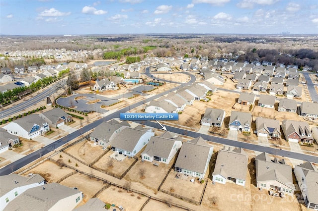 bird's eye view featuring a residential view