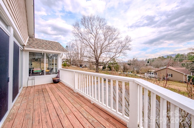 view of wooden terrace