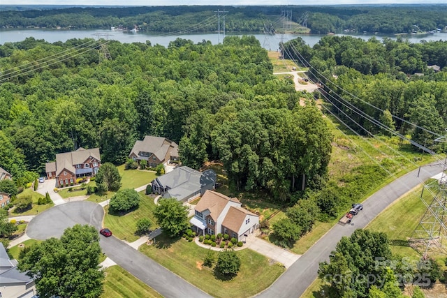 329 Squirrel Ln, Clover, SC 29710 - aerial view of a large body of water and a heavily wooded area