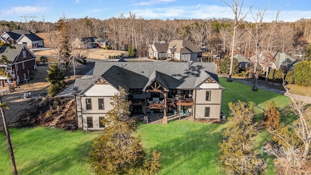 aerial view with a residential view