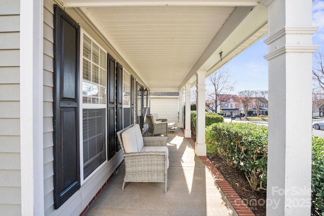 view of patio with covered porch