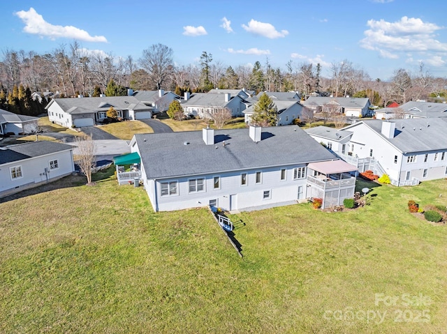 bird's eye view featuring a residential view