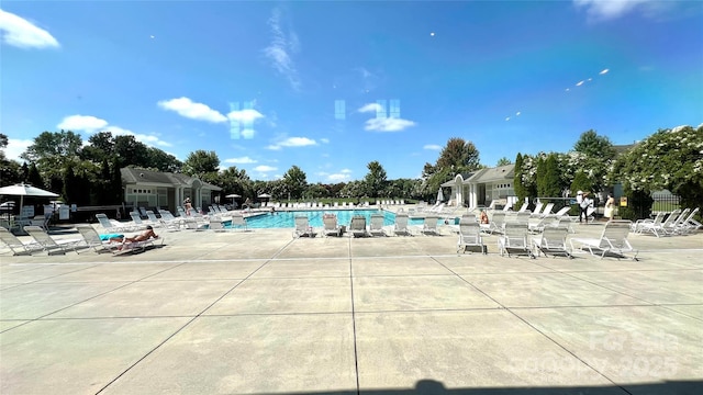 pool featuring a patio