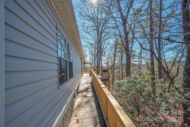 view of wooden deck