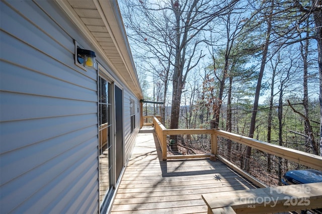 view of wooden terrace