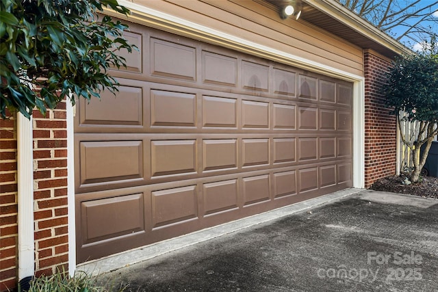 garage with driveway