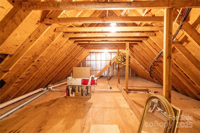 view of attic