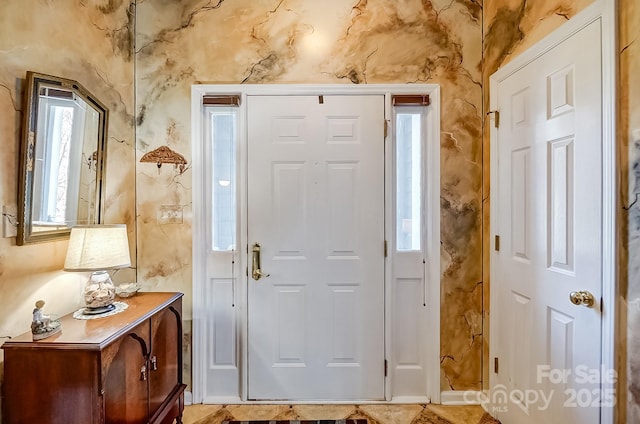 entryway with plenty of natural light