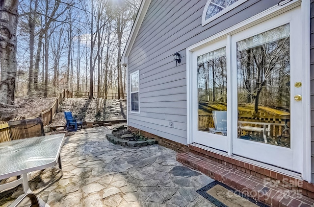 view of patio with a fenced backyard