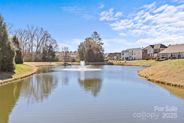 water view featuring a residential view