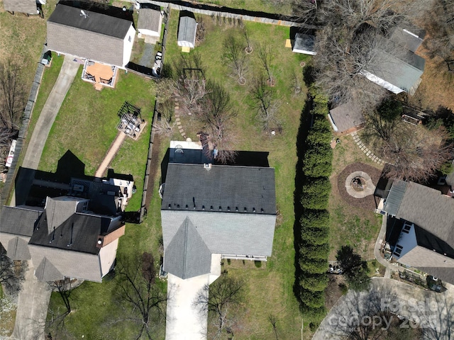 bird's eye view with a residential view