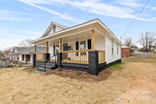 view of front of home with a porch