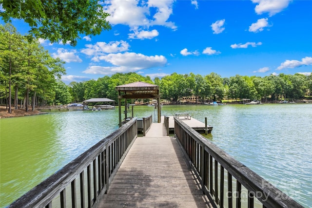 228 Wildwood Cove Dr, Mooresville, NC 28117 - dock with a gazebo and a water view