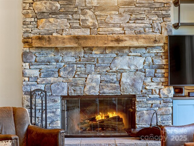 103 Duck Hope Dr, Hendersonville, NC 28739 - interior details with a stone fireplace