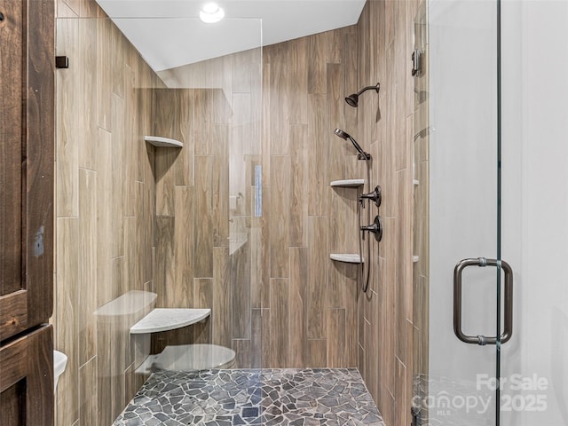 103 Duck Hope Dr, Hendersonville, NC 28739 - bathroom featuring a stall shower and toilet