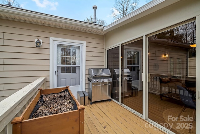 deck with grilling area