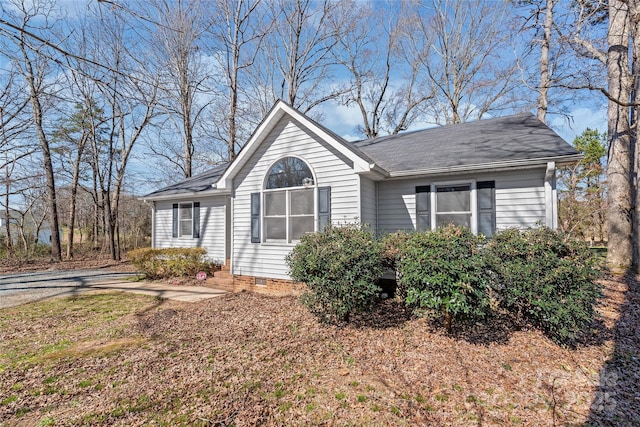 view of front of home with crawl space