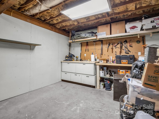 232 Stonebrook Dr, Hendersonville, NC 28791 - unfinished basement featuring a workshop area