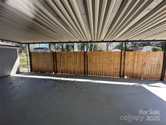 view of patio / terrace featuring fence