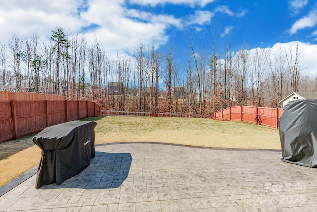 view of patio / terrace featuring a fenced backyard