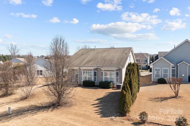 view of front of property featuring central AC