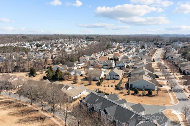 bird's eye view with a residential view