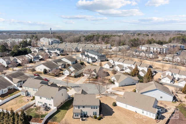 aerial view with a residential view