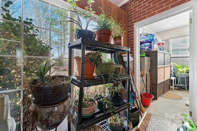 view of sunroom