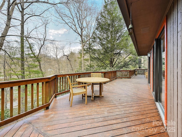 view of wooden deck