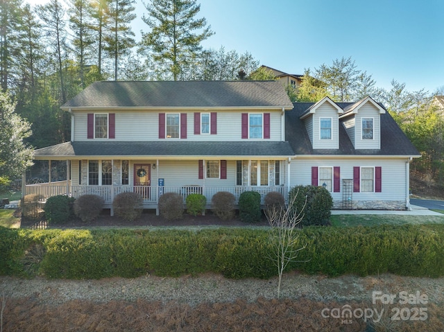 view of front of house featuring covered porch