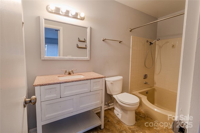 4814 Spring Lake Dr E, Charlotte, NC 28212 - full bathroom featuring toilet,  shower combination, and vanity