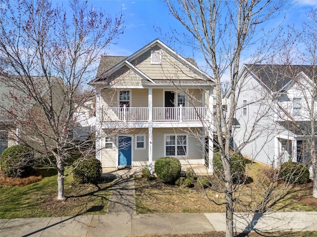 view of front of home with covered porch