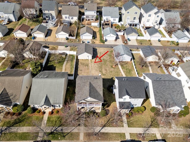 birds eye view of property featuring a residential view