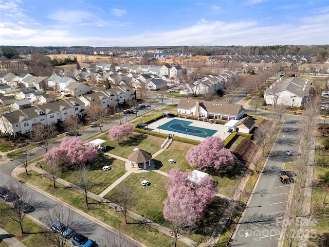 bird's eye view featuring a residential view