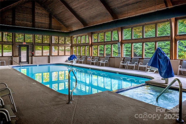 pool with an outdoor bar